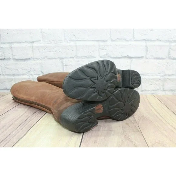 Born Bitsi in Canoe II Brown Leather 16" Tall Riding Boots Size 6.5 - Picture 12 of 12